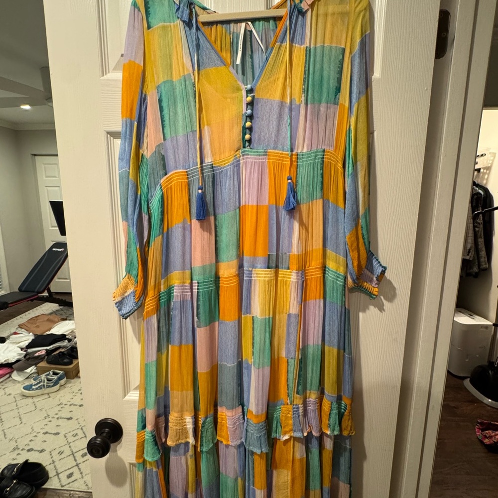 Anthropologie Ruffled Maxi Sundress